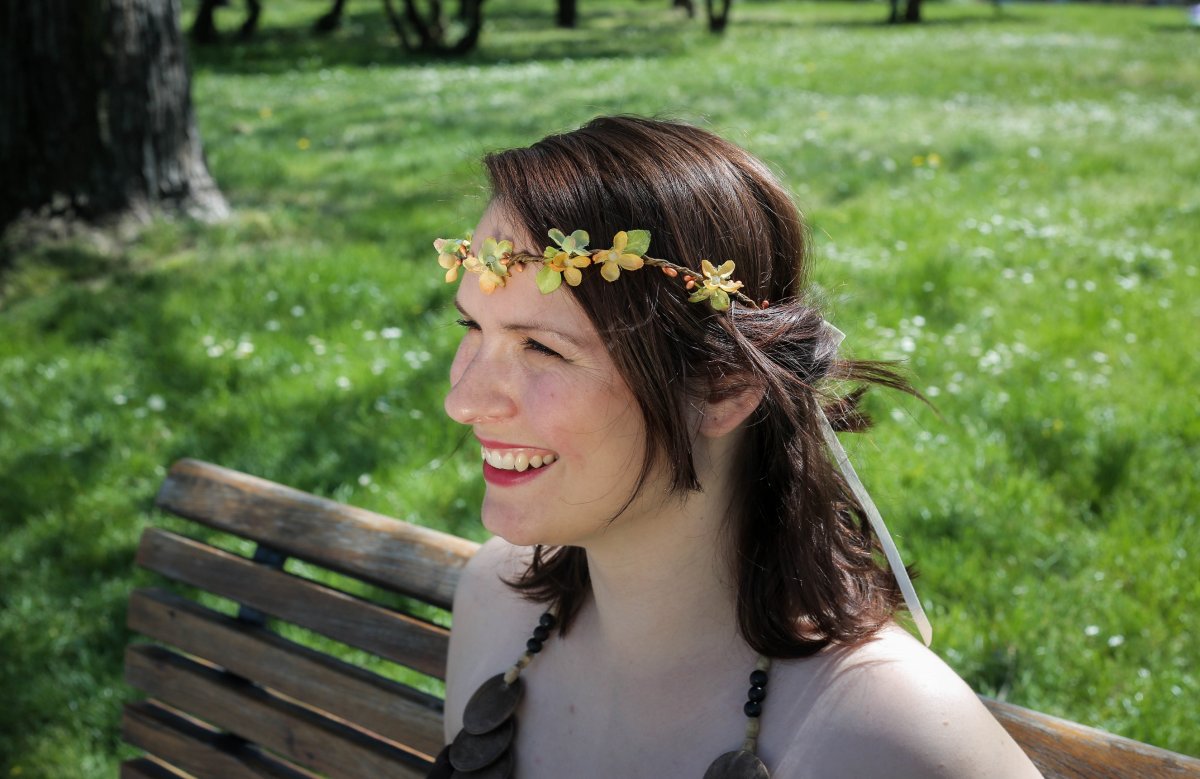 podzimní květinový věneček