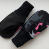 Softshellové rukavice-růžový maskáč