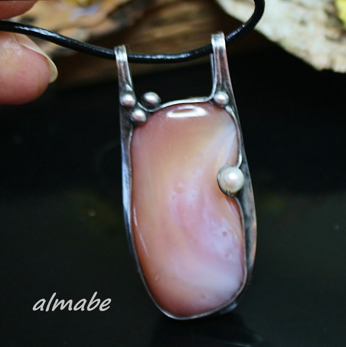 Luxusní achát růžový