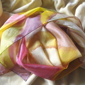 Hedvábná šála Listopad.