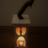 Dřevěná dekorační dýně na Halloween