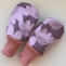 Softshellové rukavice - růžové květy