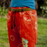 Kalhoty baggy oranžová batika