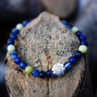 Náramek - Mustard / Modrý Achát