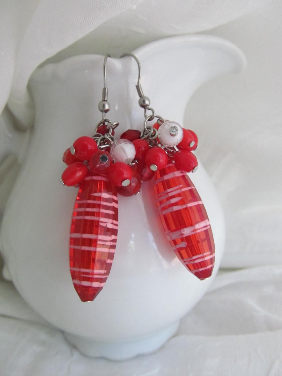 Na léto - náušnice na chirurgickém háčku   