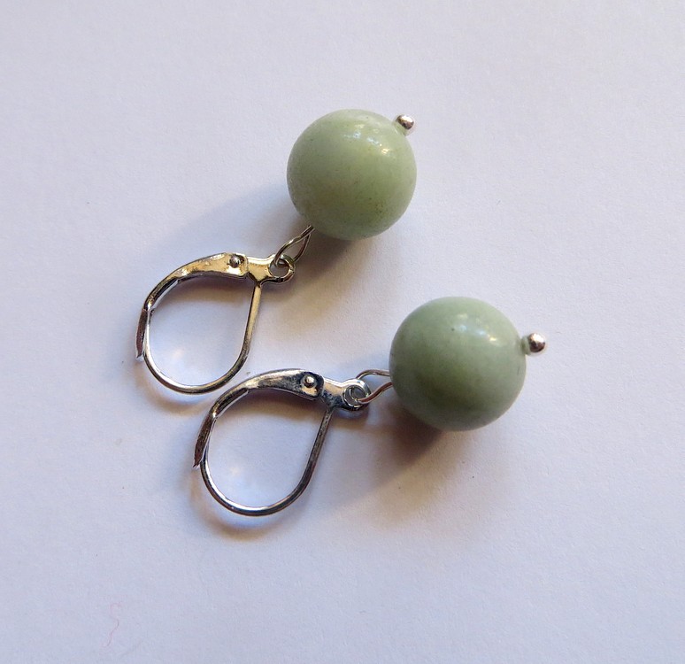 Náušnice s amazonitem  NEREZ      (NA0288)