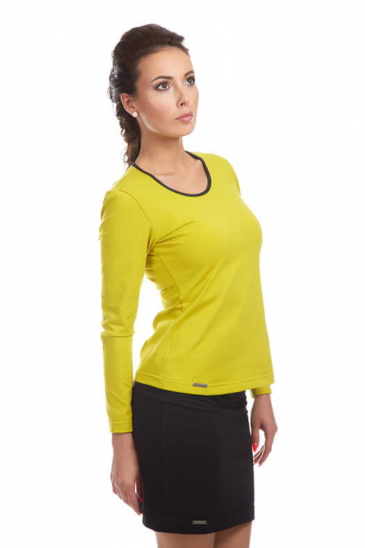 Bavlněné triko CELIN / XS- XXL, limetka, černá