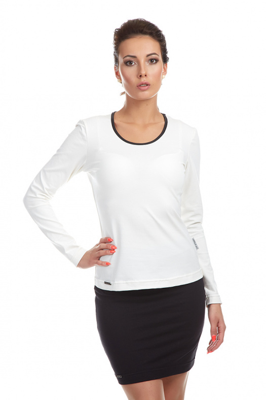 Bavlněné triko - CELIN / XS- XL, krémová, černá