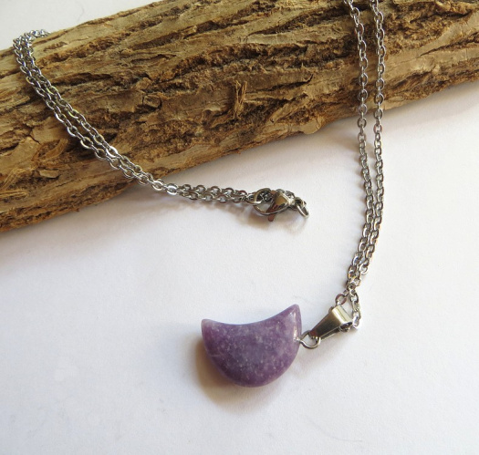 Náhrdelník řetízek NEREZ s lepidolitem      (NK0357)