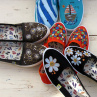 Malované botky puntík sem a tam - oranžová Vel. 35-40