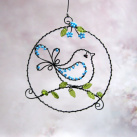 PTÁČEK MODŘINKA dekorace