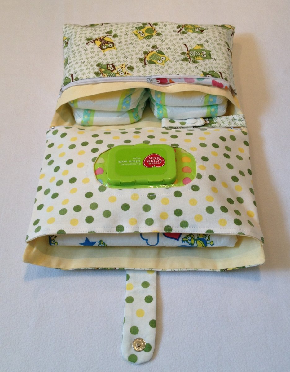 Plenkovník 4 v 1 - sovy a puntík, 4 kapsy