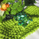 Čelenka co hřeje i zdobí - zelená