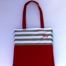 Červená taška s šedým proužkem II.