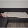 Zateplený spací pytel "zimní" pro velké holky- délka 180 cm Luční kvítí  ( šiji délky 70 - 180 cm )