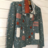 Cardigan  kostkovaný - dozelena