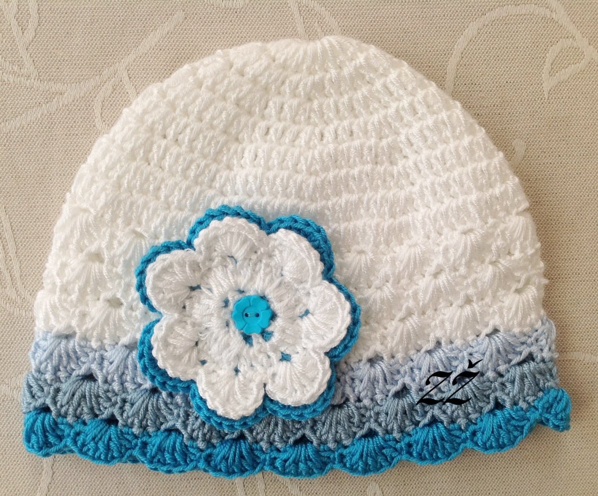 Jarní/podz. čepička - modré odstíny