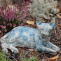 Šamotová kočka strážkyně zahrady