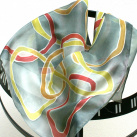 Hedvábný šátek: Řetězy červeno-žluté