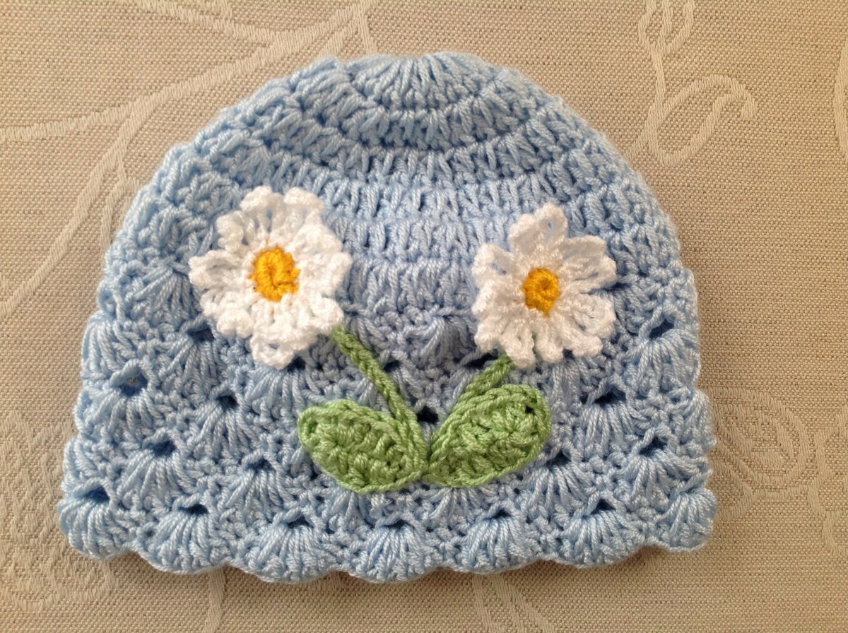 Jarní čepička - sedmikrásky - IHNED K ODESLÁNÍ