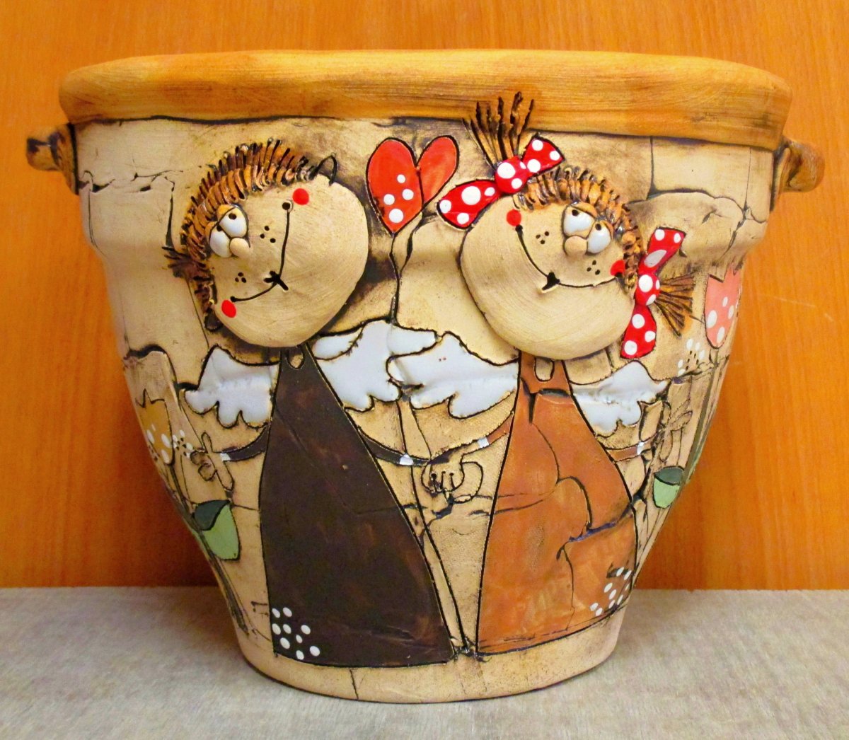 Obal na květináč s andílky