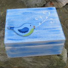 Krabice na čaj s ptáčkem