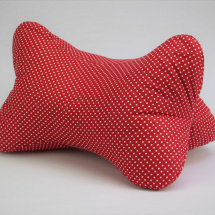 Relaxační polštářek červený puntíkovaný