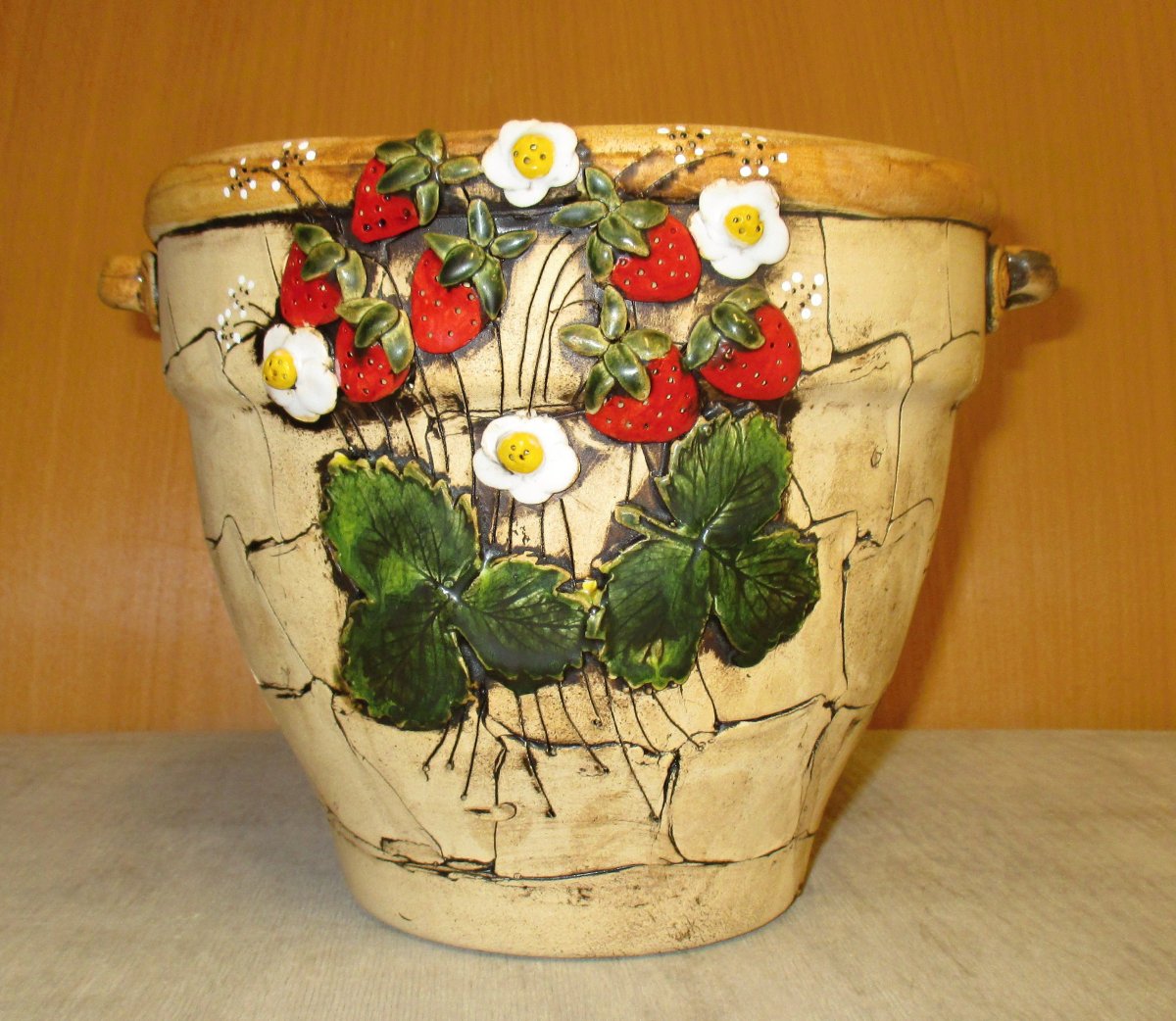 Obal na květináč - Jahody