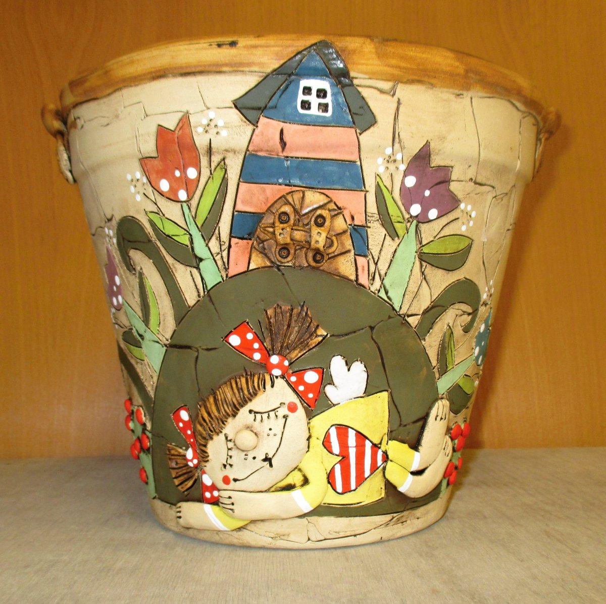 Obal na květináč - Andělka