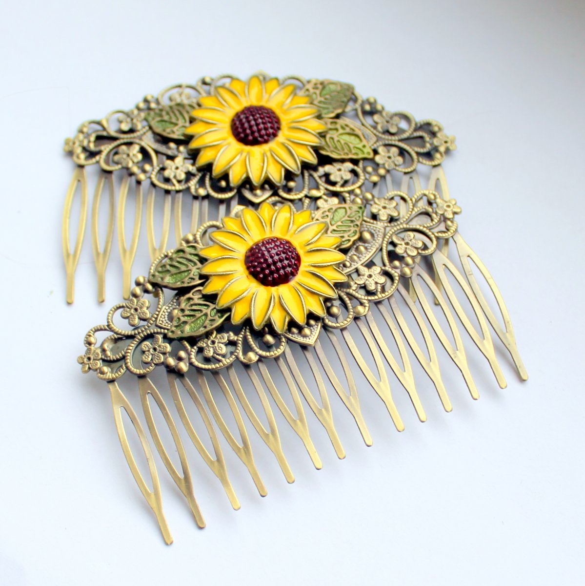 Otáčím se za sluncem - hřeben do vlasů - 1 kus