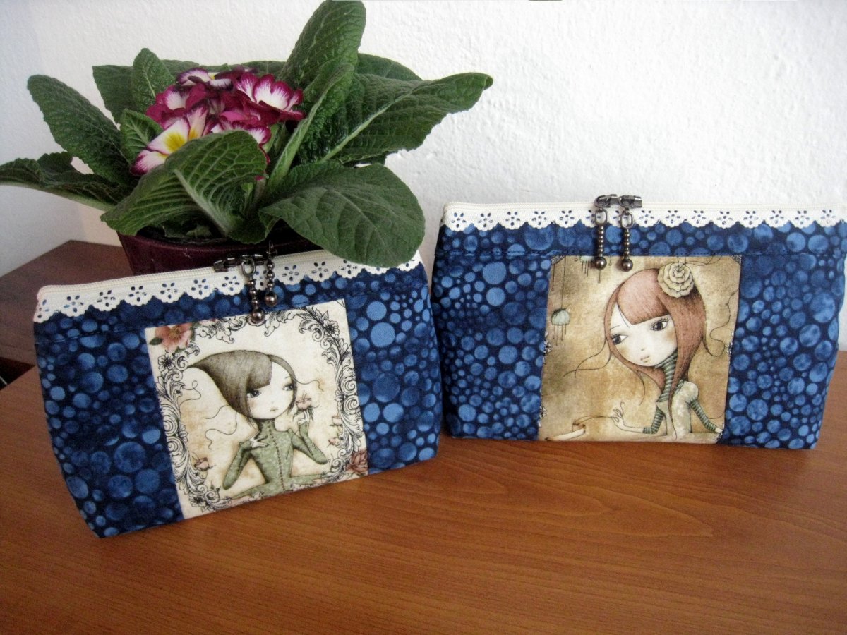 Taštička Mirabelle modrá