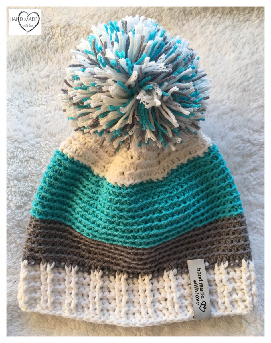 Kulíšek - čepice -bambule, mix barev...... 