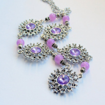 Ve fialové - náhrdelník
