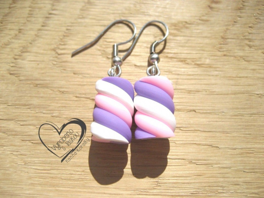 NÁUŠNICE - MARSHMALLOW - fialové