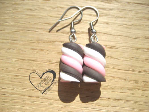 NÁUŠNICE - MARSHMALLOW - hnědé