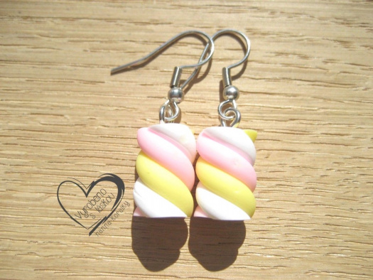 NÁUŠNICE - MARSHMALLOW - žluté