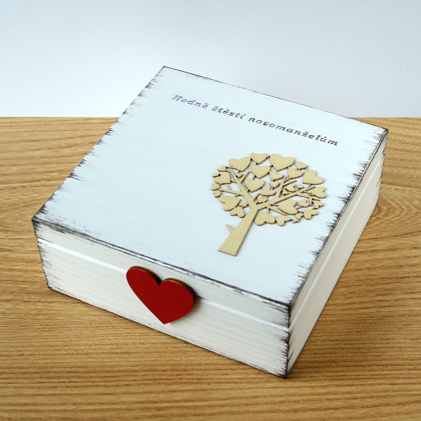 Svatební krabička - nápisy na přání