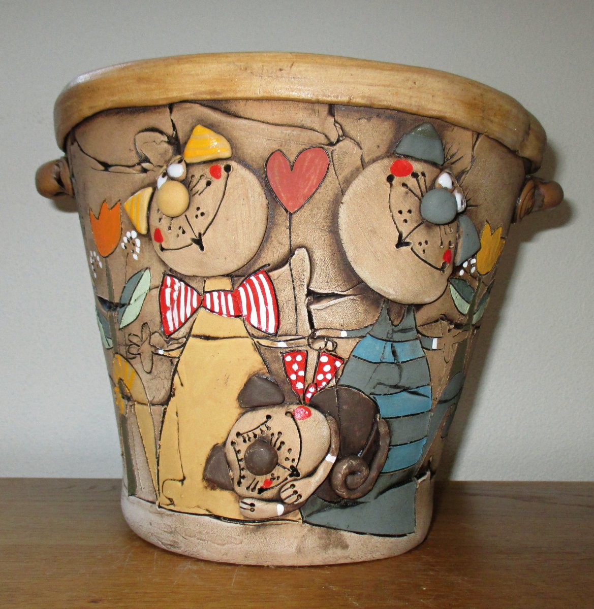 Obal na květináč - Kočky