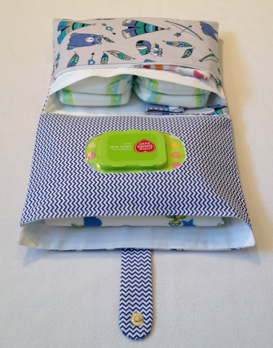 Plenkovník 4 v 1 - týpí a vlnky, 4 kapsy