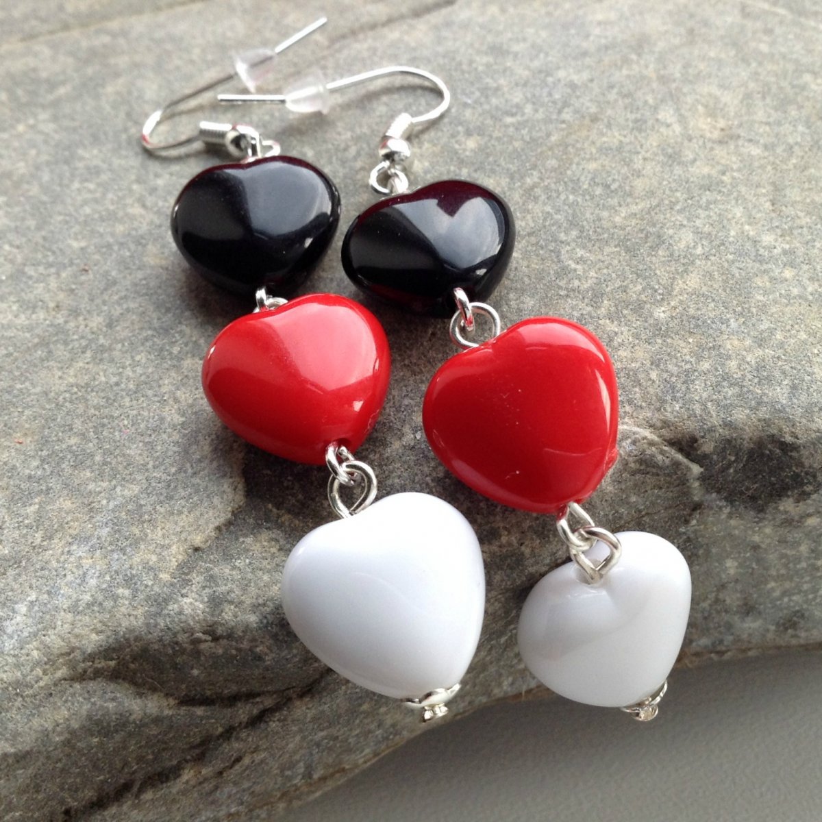 Srdéčka black & white & red