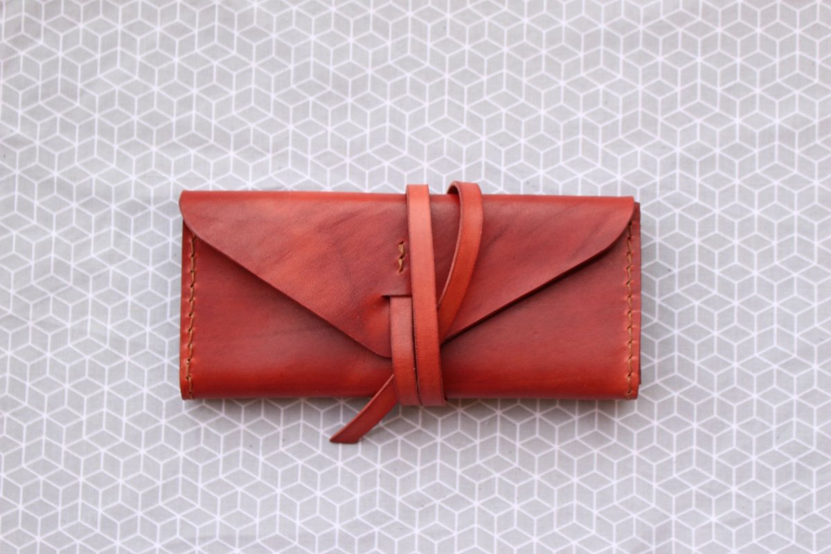 Psaníčko/pouzdro clutch z hladké hovězí kůže 