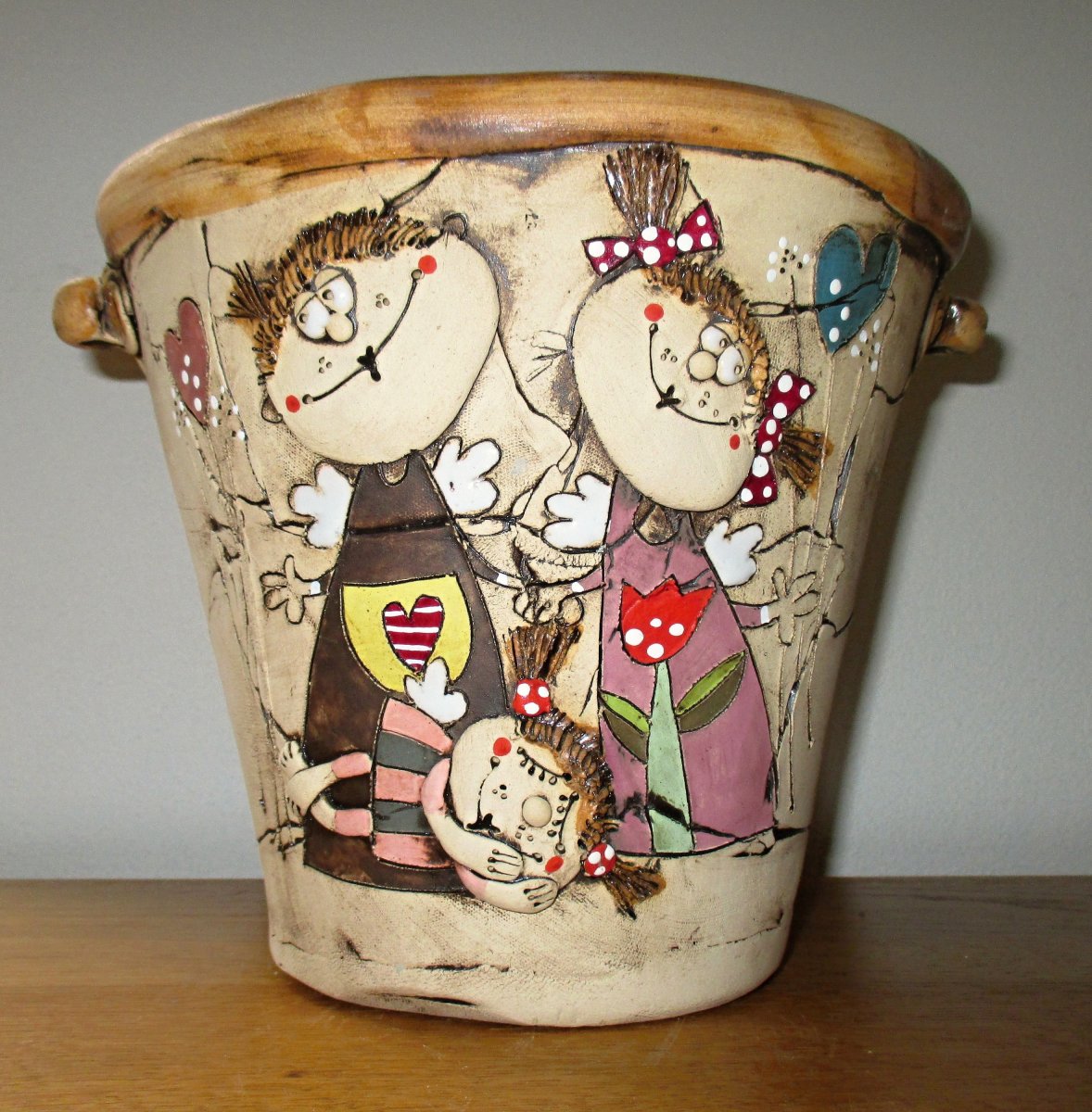 Obal na květináč s andílky