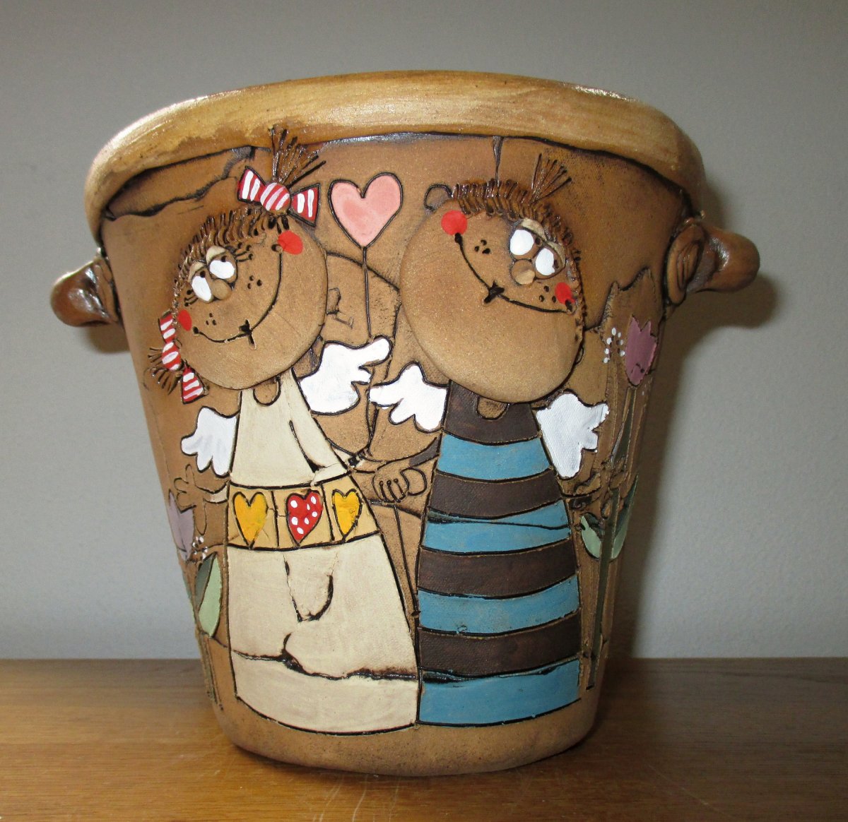 Obal na květináč s andílky