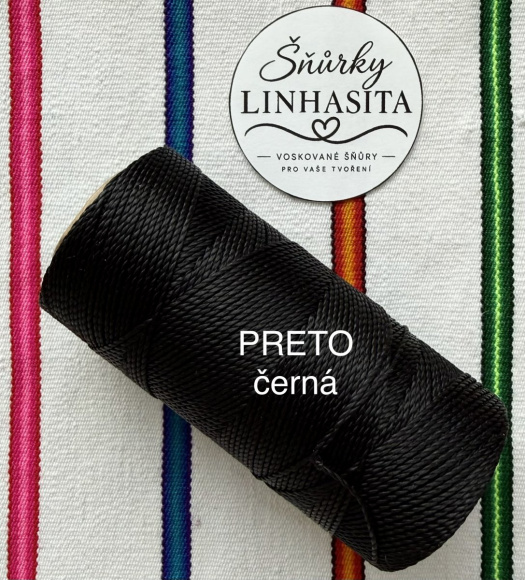 Linhasita 1 mm PRETO celá cívka (černá)