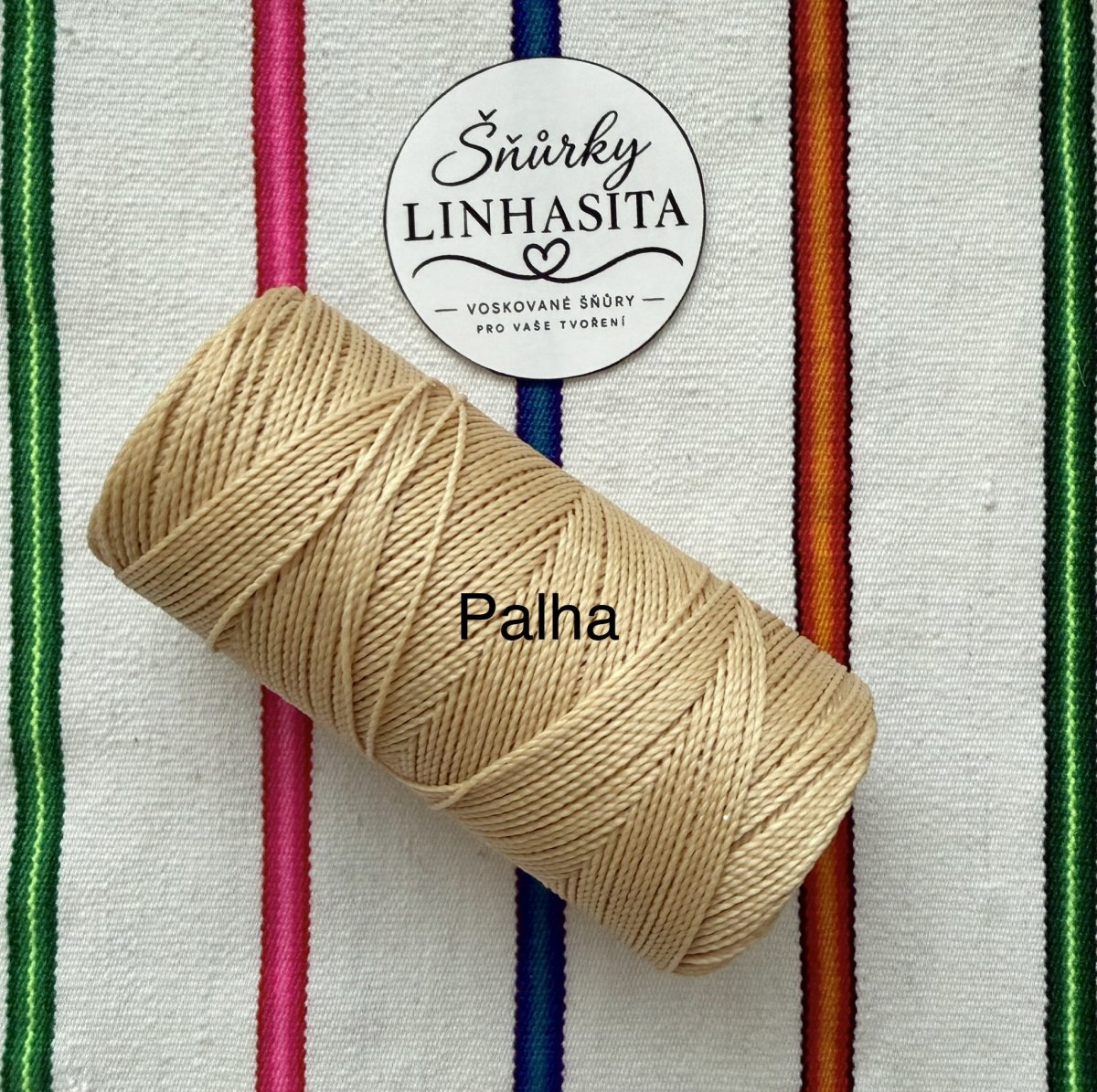 Linhasita 1 mm PALHA celá cívka (písková)