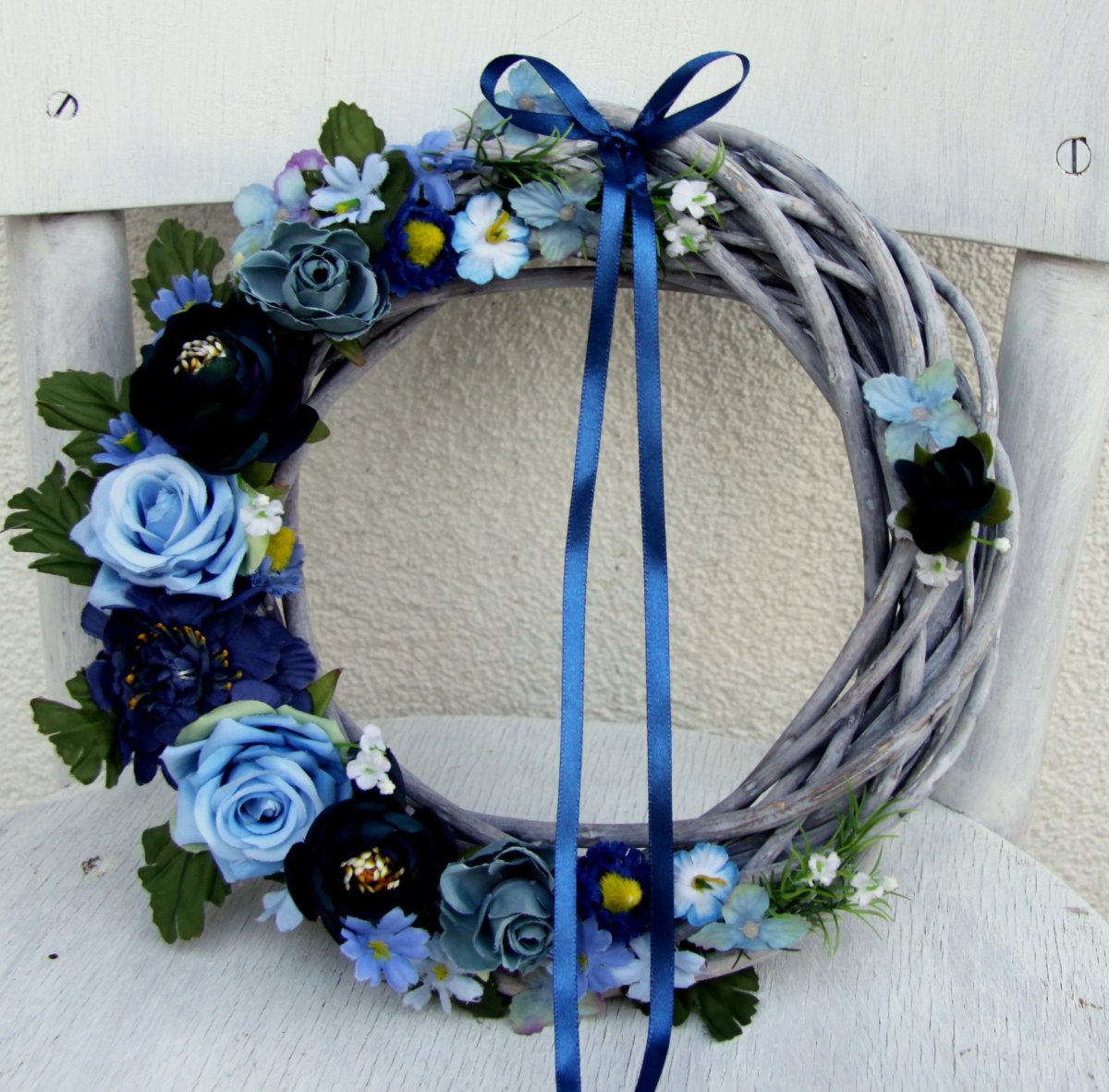 Blue Effect_věnec na dveře