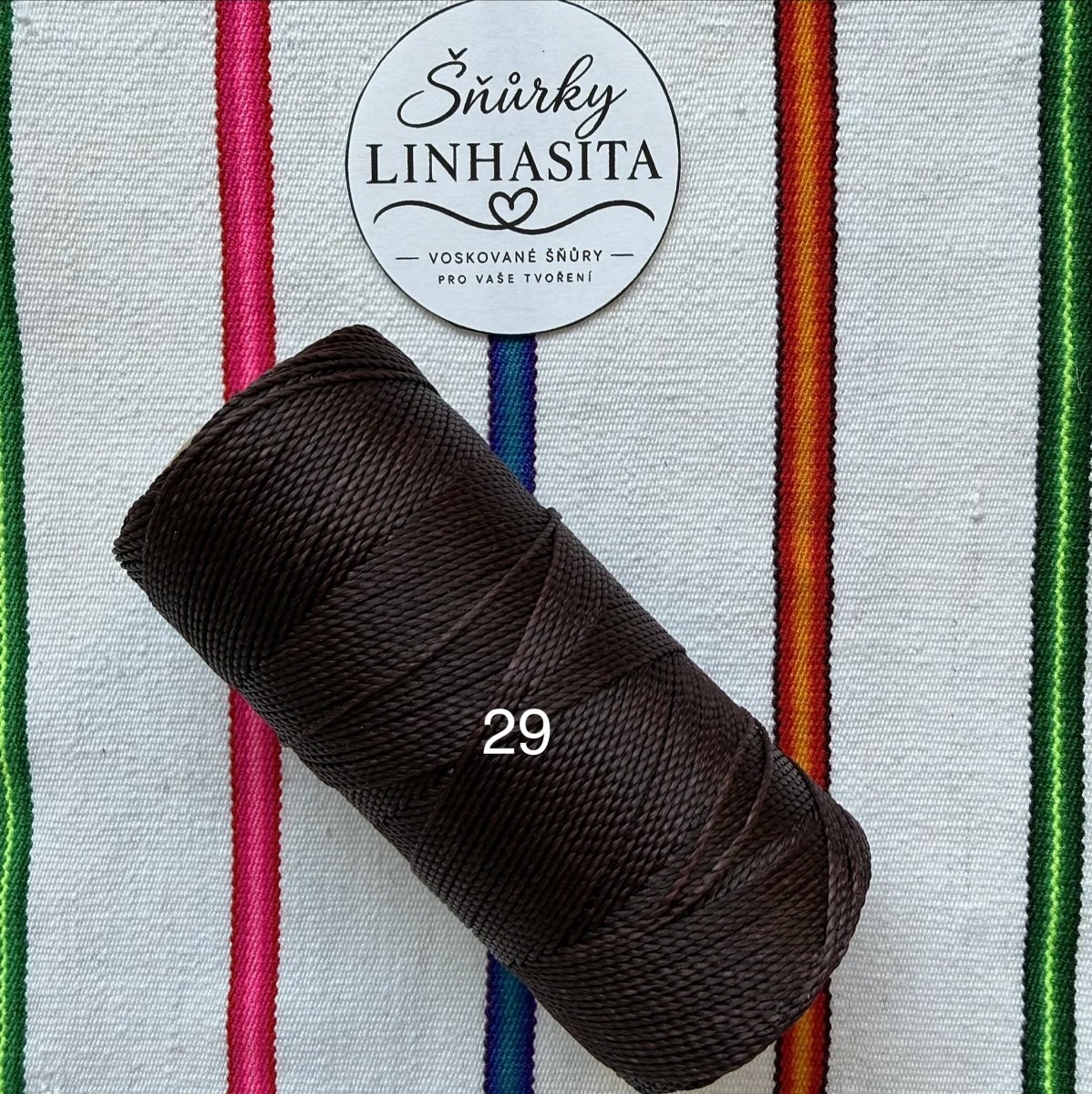 Linhasita 1 mm 29 celá cívka (tm. hnědá)