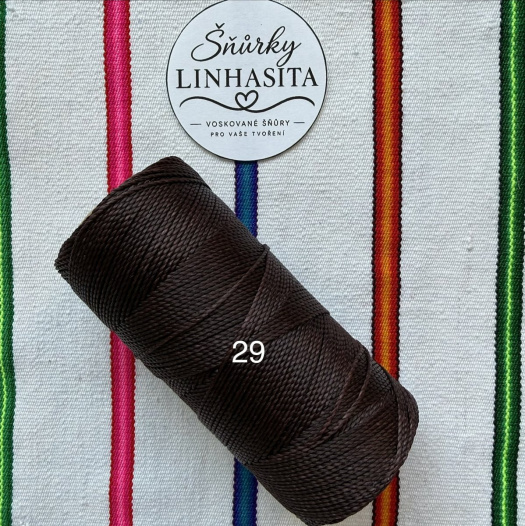 Linhasita 1 mm 29 celá cívka (tm. hnědá)