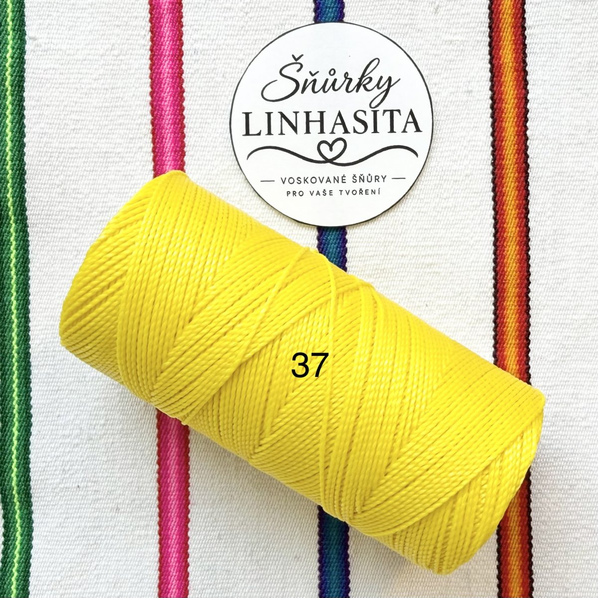 Linhasita 1 mm 37 celá cívka (housátkově žlutá)