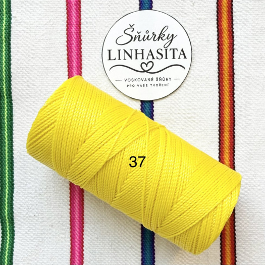 Linhasita 1 mm 37 celá cívka (housátkově žlutá)
